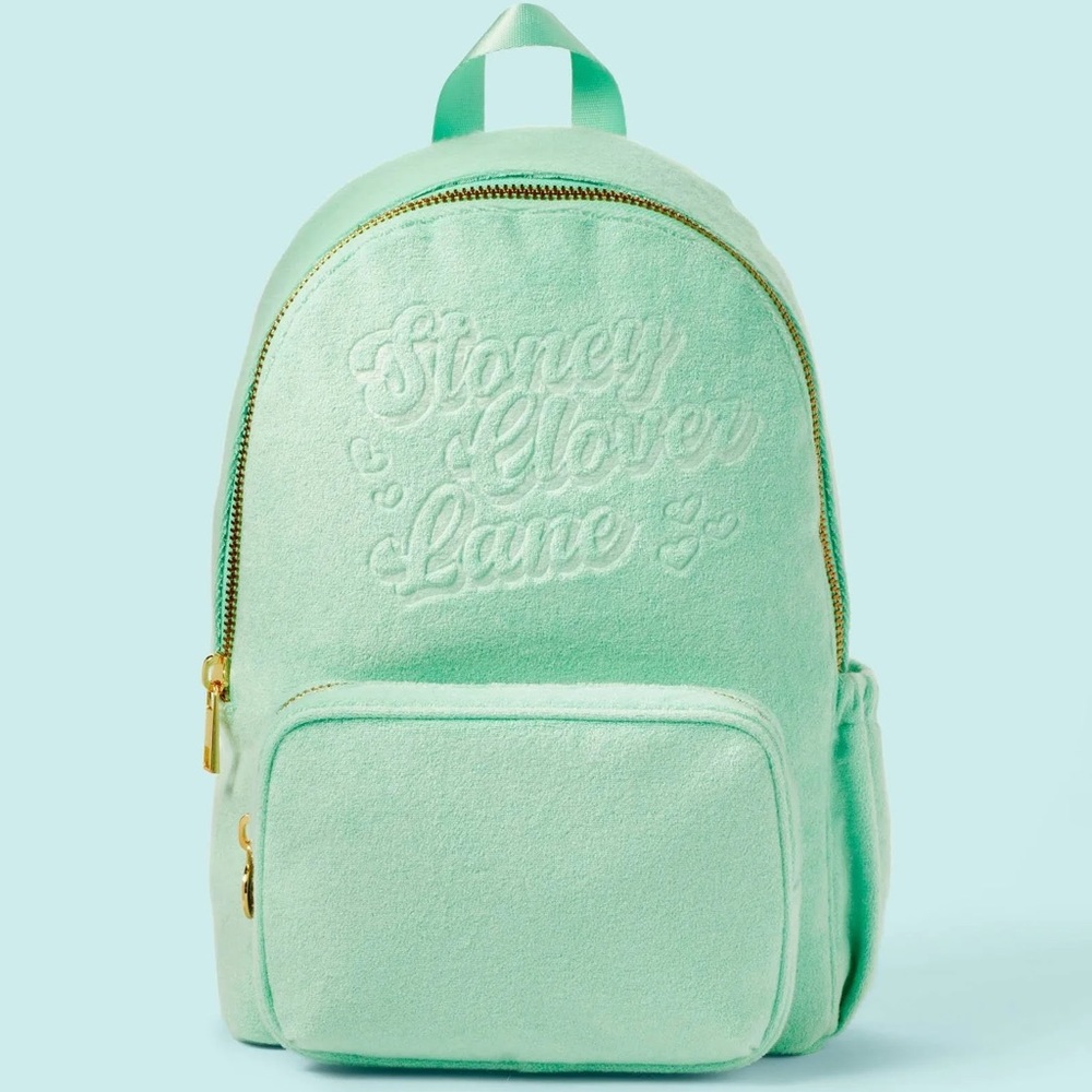 Stoney Clover Lane x Target Terry Cloth Embossed Backpack Light Green Aqua